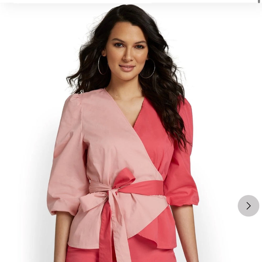 Tie Waist Poplin Top